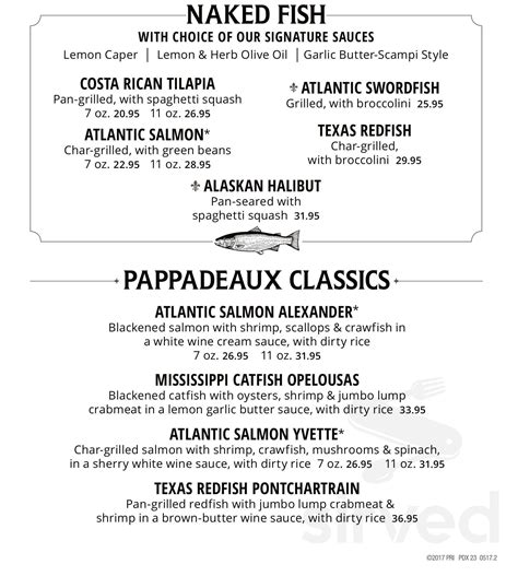 pappadeux menu|pappadeaux full menu with price.